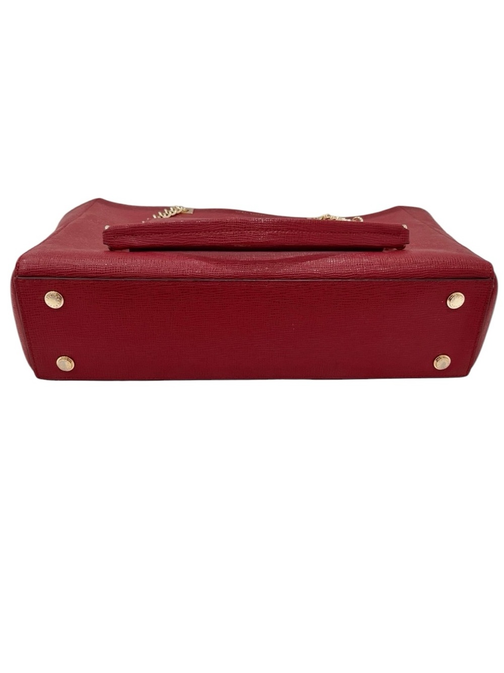 Henri Bendel Waldorf “THE WEAPON” Red Textured Leather Chain Tote Bag NWOT - Picture 5 of 15